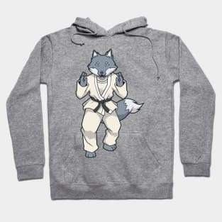 Comic wolf does judo Hoodie